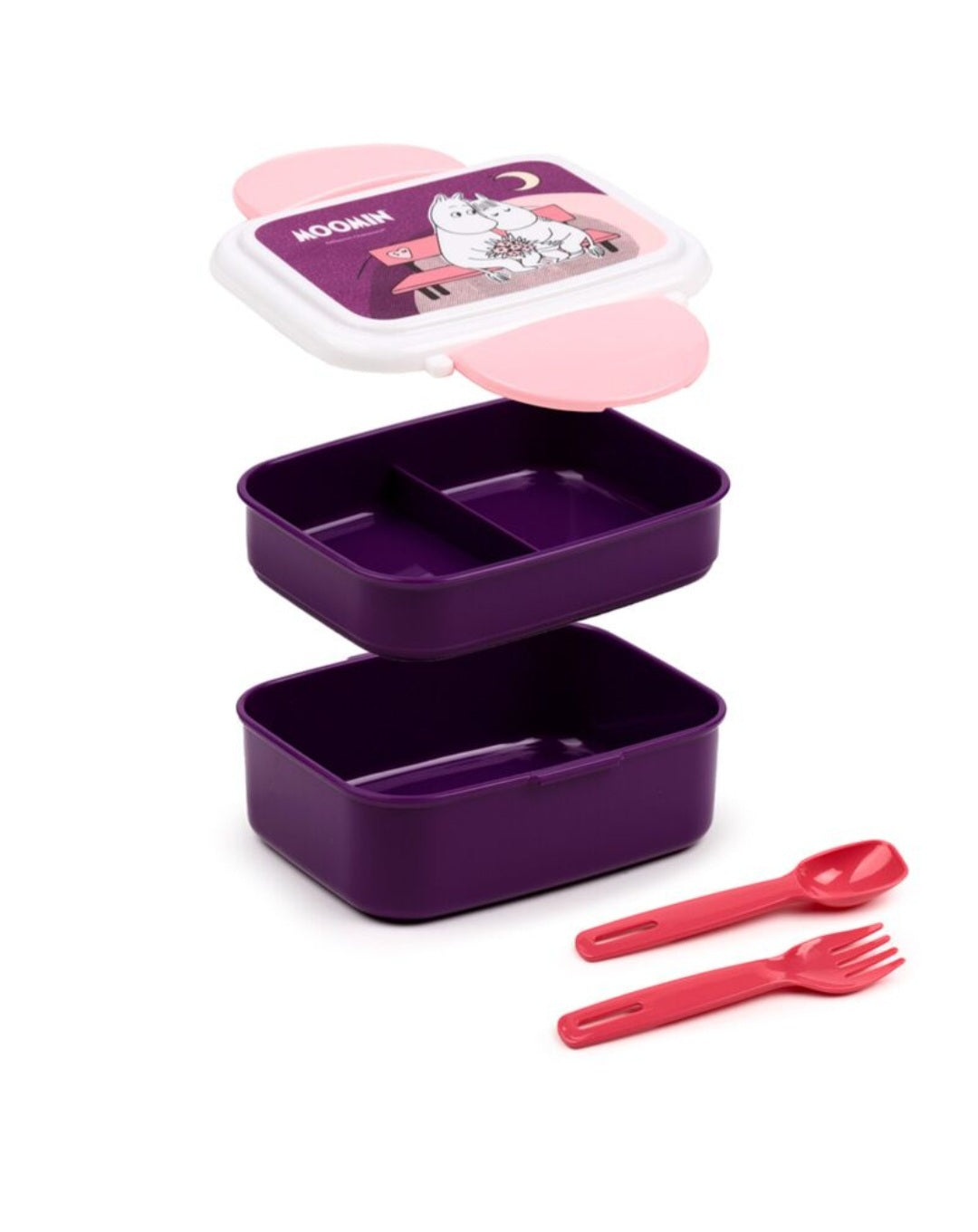Bento Clip Lock Lunch Box with Cutlery - Moomin