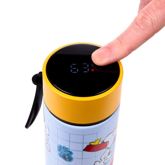 Peanuts Snoopy & Woodstock Hot & Cold Digital Thermometer Bottle