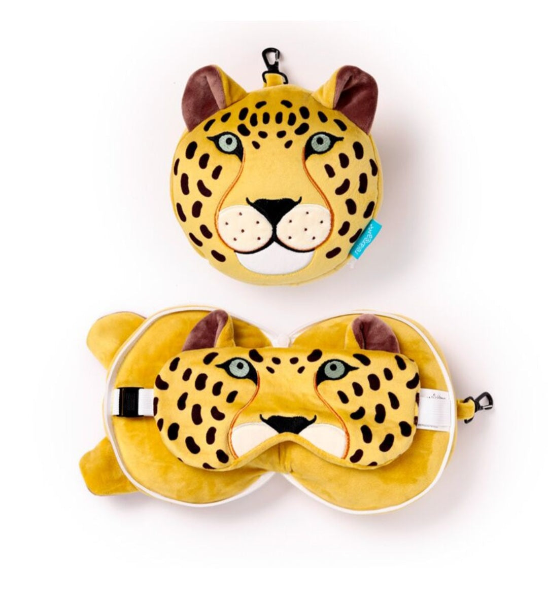 Relaxeazzz Plush Travel Pillow & Eye Mask