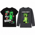 Minecraft Boys' T-Shirt & Long Sleeve Top – Creeper Design