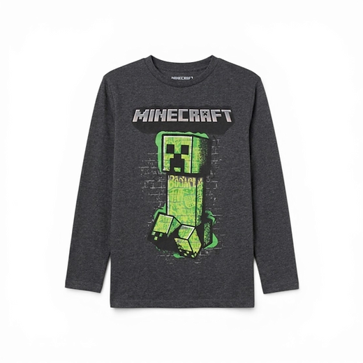 Minecraft Boys' T-Shirt & Long Sleeve Top – Creeper Design