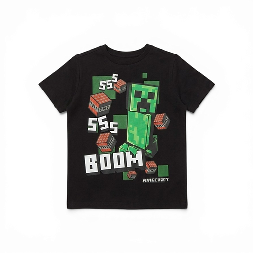 Minecraft Boys' T-Shirt & Long Sleeve Top – Creeper Design