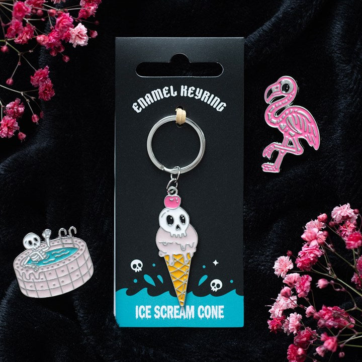 Ice Scream Cone Keyring