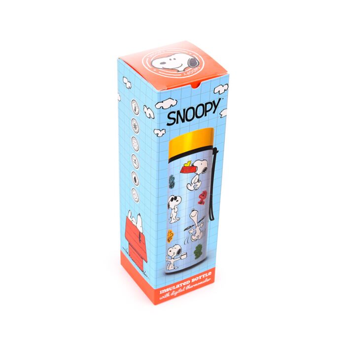 Peanuts Snoopy & Woodstock Hot & Cold Digital Thermometer Bottle