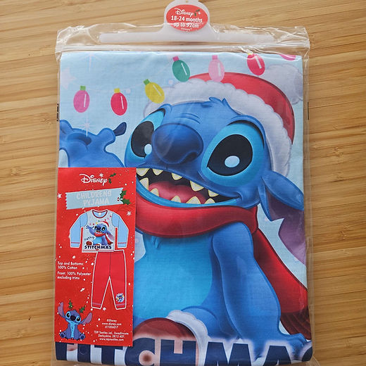 Disney Stitch Christmas Long Sleeve Pyjamas 1-5 years