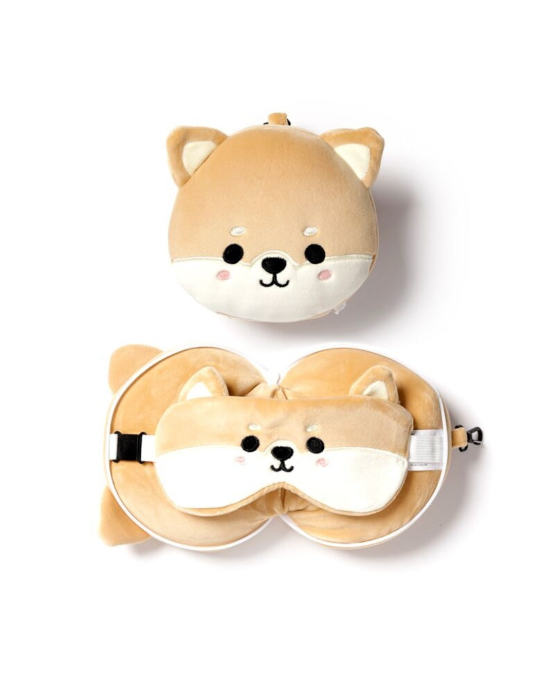 Relaxeazzz Plush Travel Pillow & Eye Mask