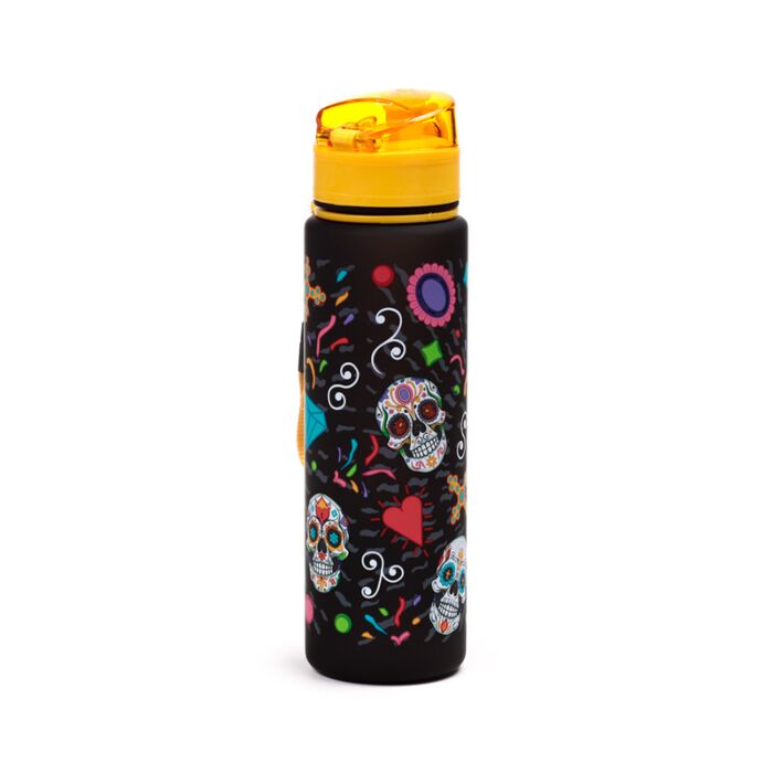 600ml Shatterproof Pop Top Water Bottle - Day of the Dead