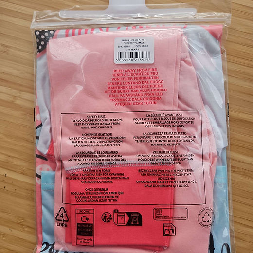 Hello Kitty Girls long sleeve pyjamas 5-12 years