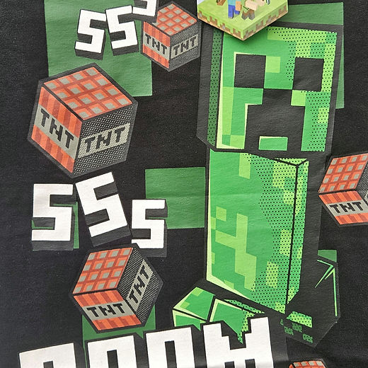 Minecraft Boys' T-Shirt & Long Sleeve Top – Creeper Design
