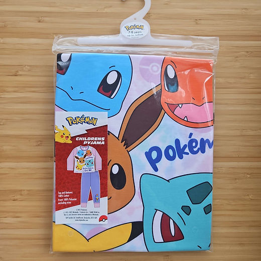 Pokemon long sleeve pyjamas girls