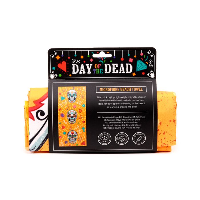 Day of the dead beach towel