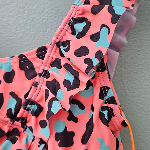 Girls leopard print swimming costume by Red Melon