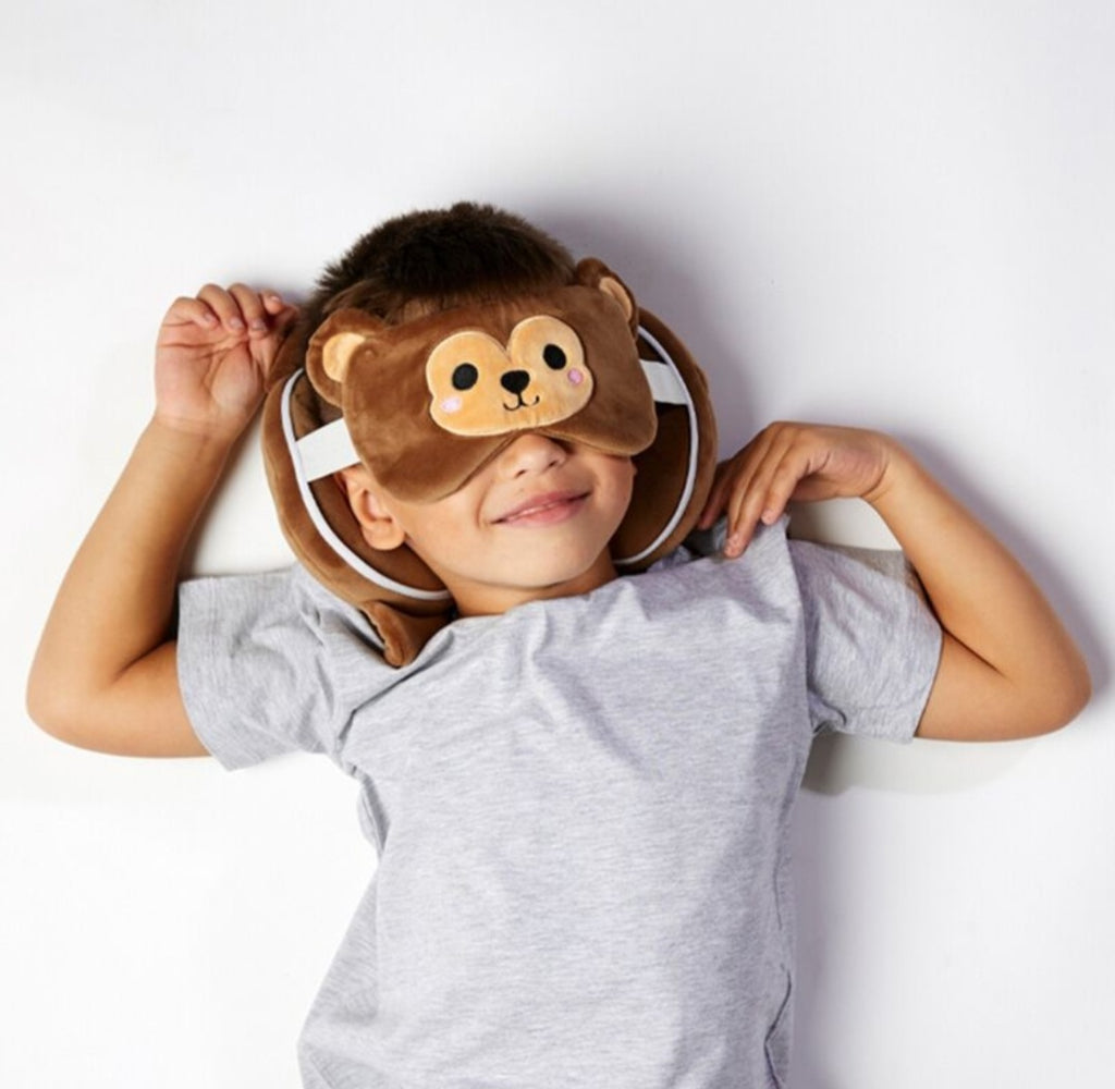 Relaxeazzz Plush Travel Pillow & Eye Mask