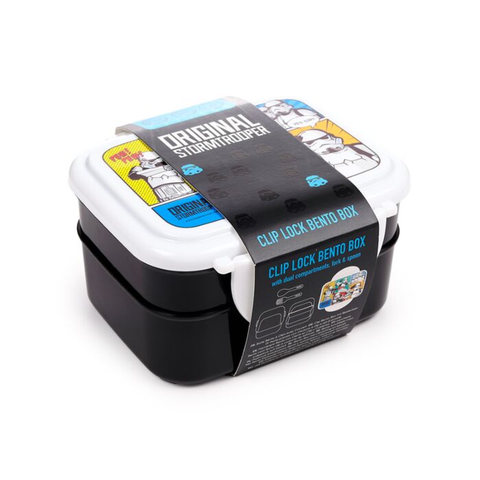 Bento Clip Lock Lunch Box with Cutlery - The Original Stormtrooper Pop Art