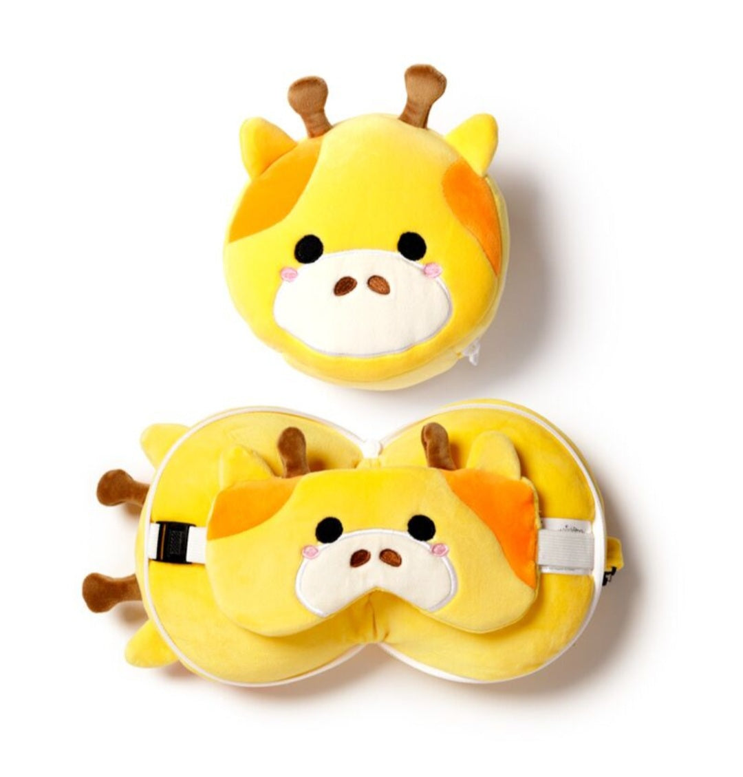 Relaxeazzz Plush Travel Pillow & Eye Mask