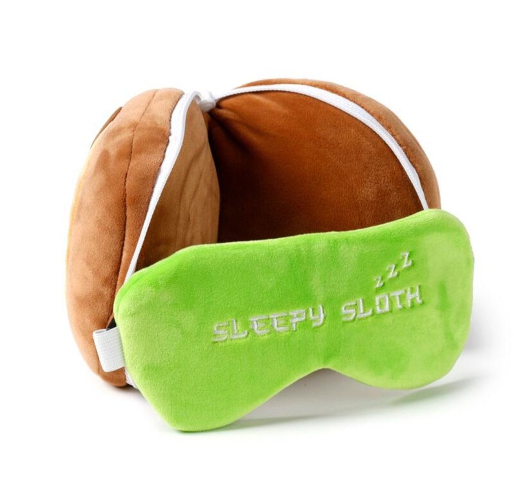 Relaxeazzz Plush Travel Pillow & Eye Mask