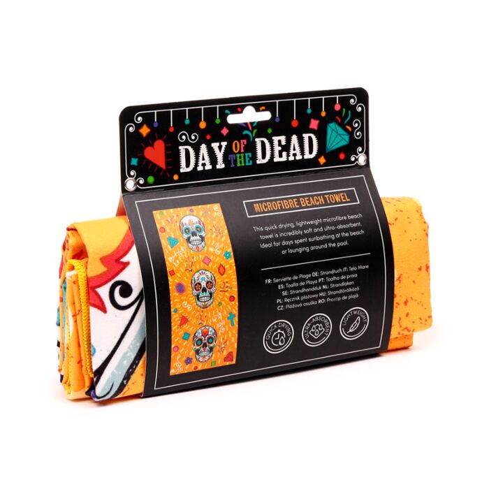 Day of the dead beach towel