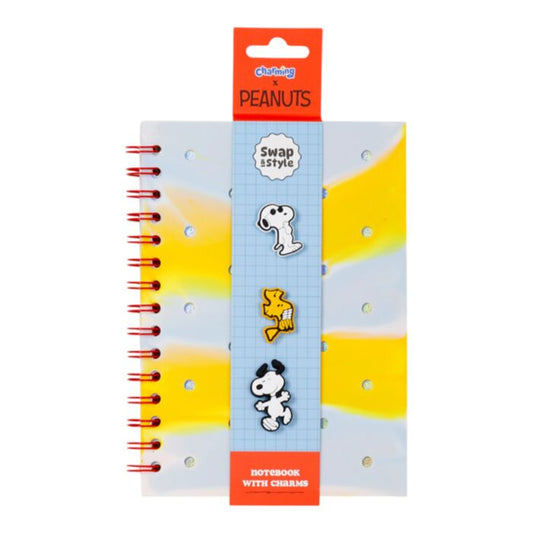Peanuts Snoopy & Woodstock charm notebook