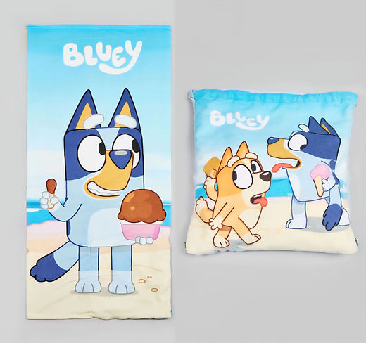 Bluey fold out towel bag