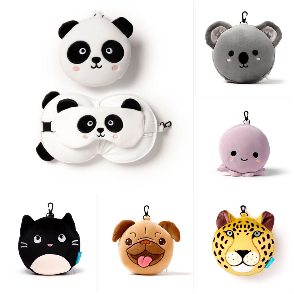 Relaxeazzz Plush Travel Pillow & Eye Mask