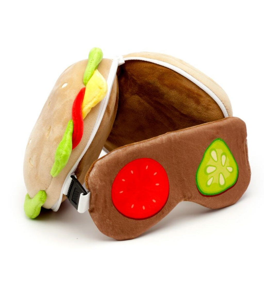 Relaxeazzz Plush Travel Pillow & Eye Mask