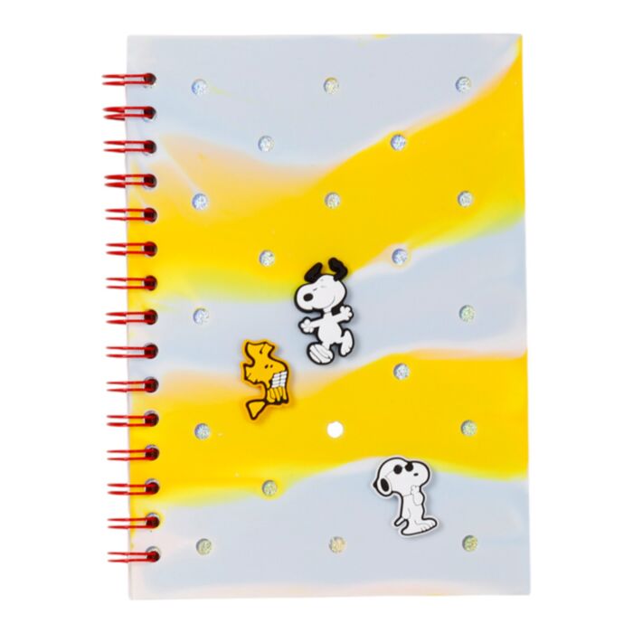 Peanuts Snoopy & Woodstock charm notebook