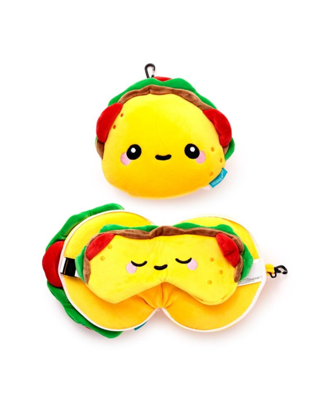 Relaxeazzz Plush Travel Pillow & Eye Mask