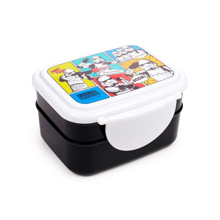 Bento Clip Lock Lunch Box with Cutlery - The Original Stormtrooper Pop Art