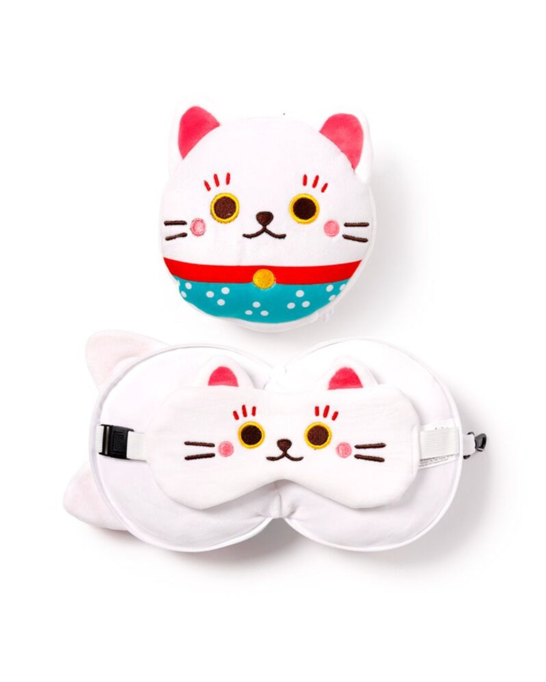 Relaxeazzz Plush Travel Pillow & Eye Mask